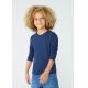 Blusa Infantil Manga Longa- Azul Marinho