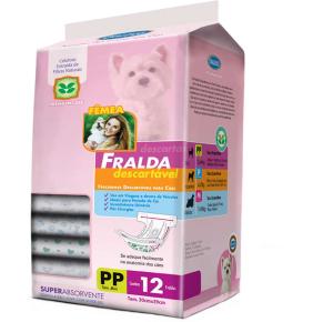 Fralda Descartável Para Cães Chalesco Fêmea 12 Unidades Tamanho PP
