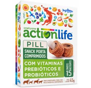 Petisco Snack Actionlife Pill Comprimidos Spin Pet Cães 45g
