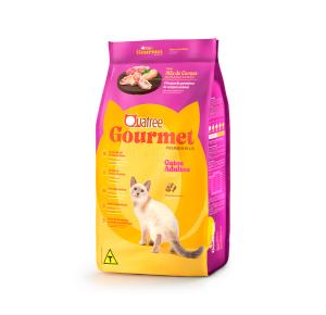 Ração Seca Premium Quatree Gourmet Mix de Carnes  Peixe Carne e Frango para Gatos Adultos  - 10kg