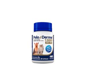 Suplemento Pelo Derme 1500mg DHA+EPA Vetnil para Cães e Gatos 30 Cápsulas