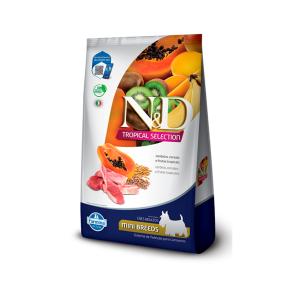 Ração ND Tropical Selection Cães Adultos Porte Mini e Pequeno Sabor Cordeiro, Cereais e Frutas Tropicais 2.5kg 