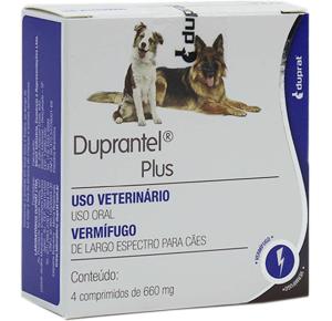 Vermífugo Duprat Duprantel Plus para Cães com 4 comprimidos