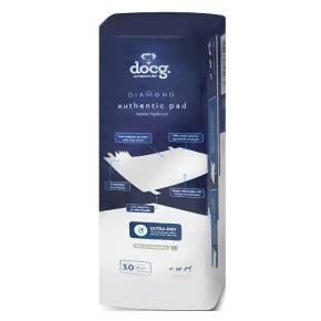 Tapete Higiênico Pet Docg Diamond Blue Pad 30 Unidades 80x60 Branco