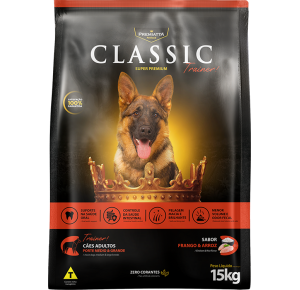 Ração Premiatta Classic Trainer para Cães Adultos de Porte Médio e Grande Frango e Arroz 15kg
