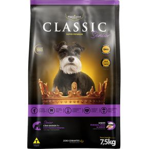 Ração Premiatta Classic Frango e Arroz para Cães Sênior de Raça Mini e Pequena 7,5kg