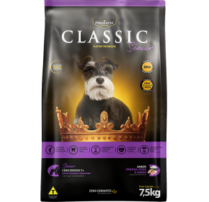 Ração Premiatta Classic Frango e Arroz para Cães Sênior de Raça Mini e Pequena 7,5kg