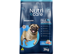 Ração Premiatta Dermato Nutri Care Cães Adultos Raças  Pequenas e minis Sabor Peixe e Arroz 3kg