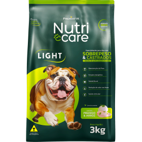 Ração Premiatta NutriCare  Light Castrados para Cães Adultos Raças Pequenas  Frango e Arroz 3kg