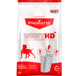 Ração Premiatta WheyHD para Cães Adultos de Porte Médio e Grande 12 kg