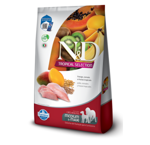 Ração N&D Tropical para Cães Adultos de Porte Médio e Grande Sabor Frango, Cereais e Frutas Tropicais 10kg