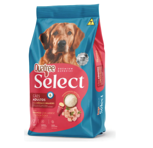 Ração Seca Quatree Select Frango e Arroz Cães Adultos Raças Médias e Grandes  Rmg 15Kg