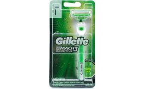 Aparelho de Barbear Gillette Mach 3 Sensitive Aqua Grip