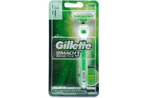 Aparelho de Barbear Gillette Mach 3 Sensitive Aqua Grip