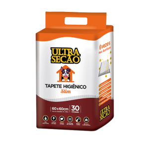 Tapete Higiênico Ultra Secão Branco Carvão Ativado 60x60 para Cães